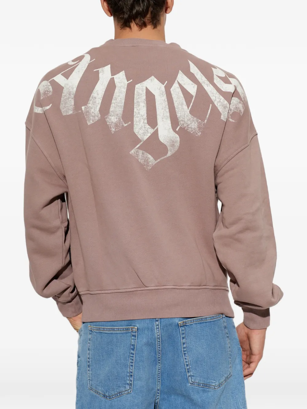 Palm Angels Trui met logoprint Bruin