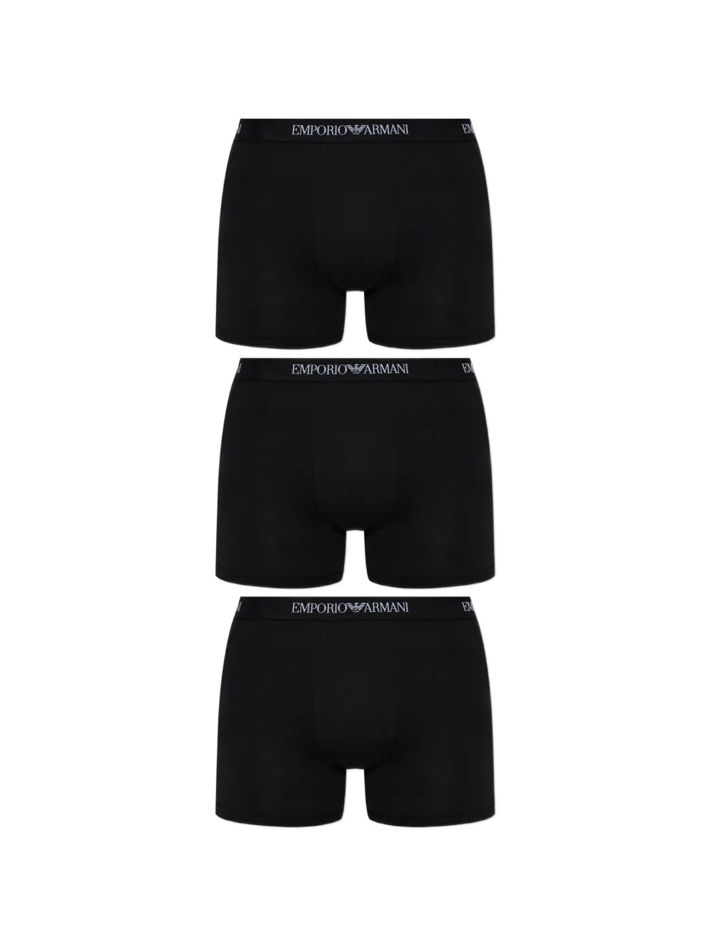 Emporio Armani Boxer con logo (3 pezzi) - Nero