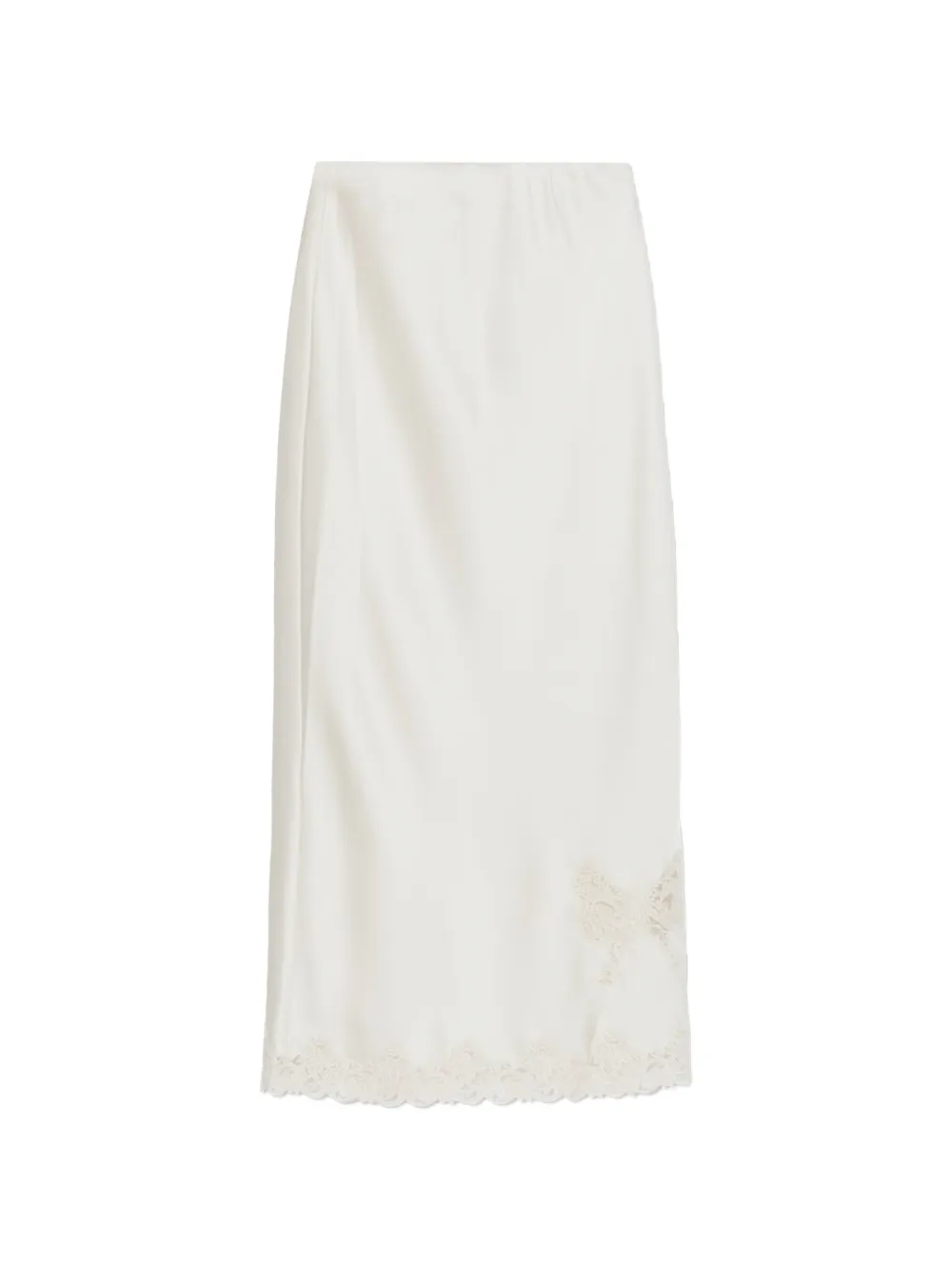 LoveShackFancy Avelaine lace-trim maxi skirt - Bianco