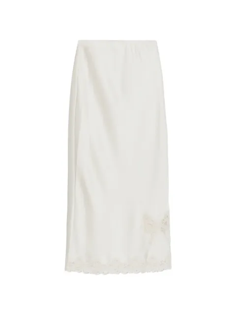 LoveShackFancy Avelaine lace-trim maxi skirt