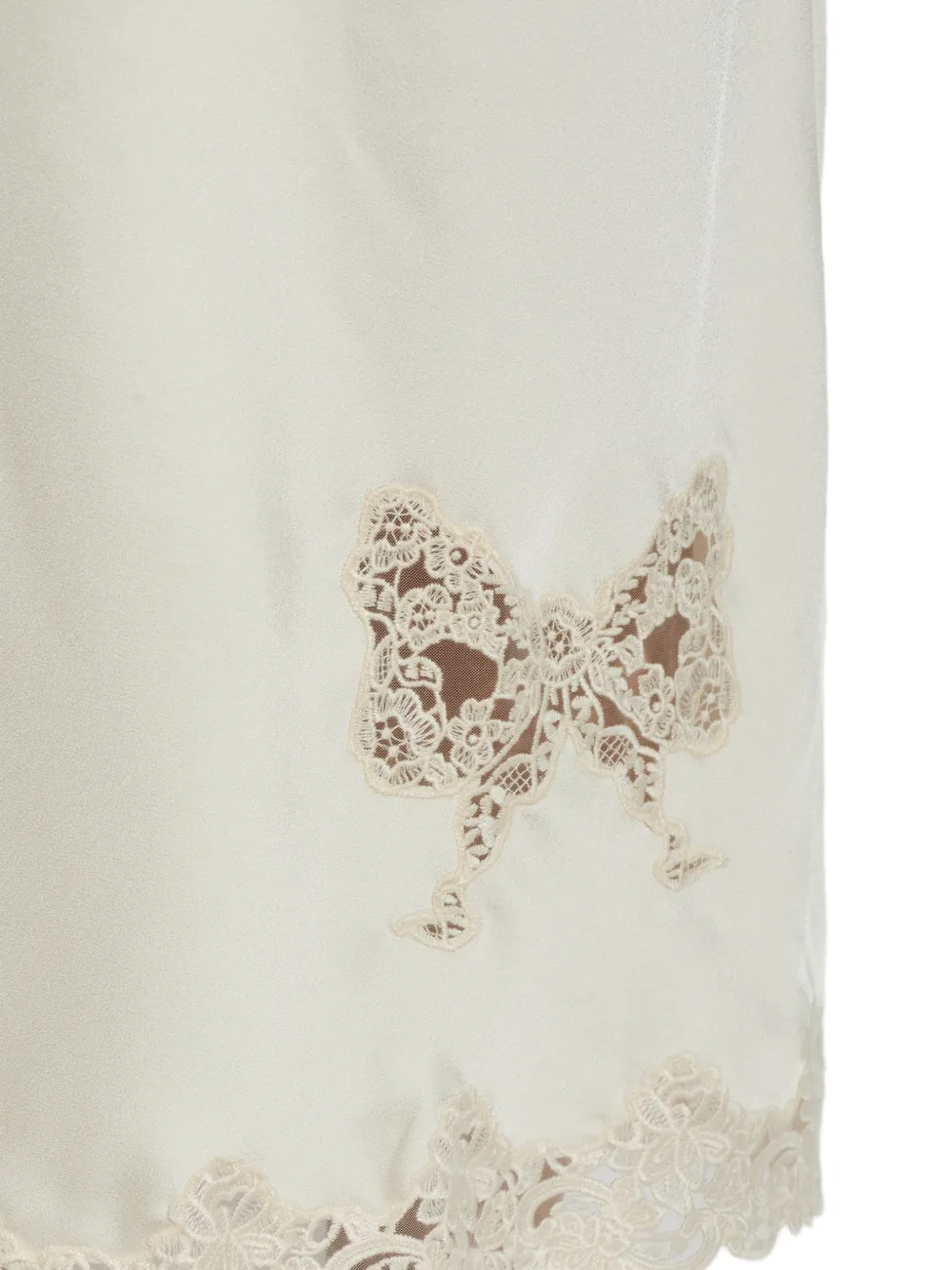 LoveShackFancy Avelaine lace-trim maxi skirt Wit