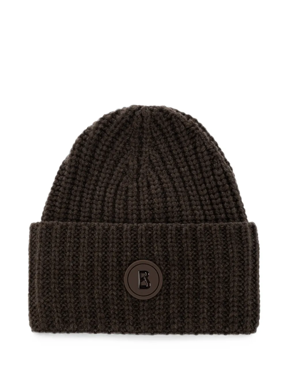 BOGNER Kilian ribbed-knit beanie hat - Marron