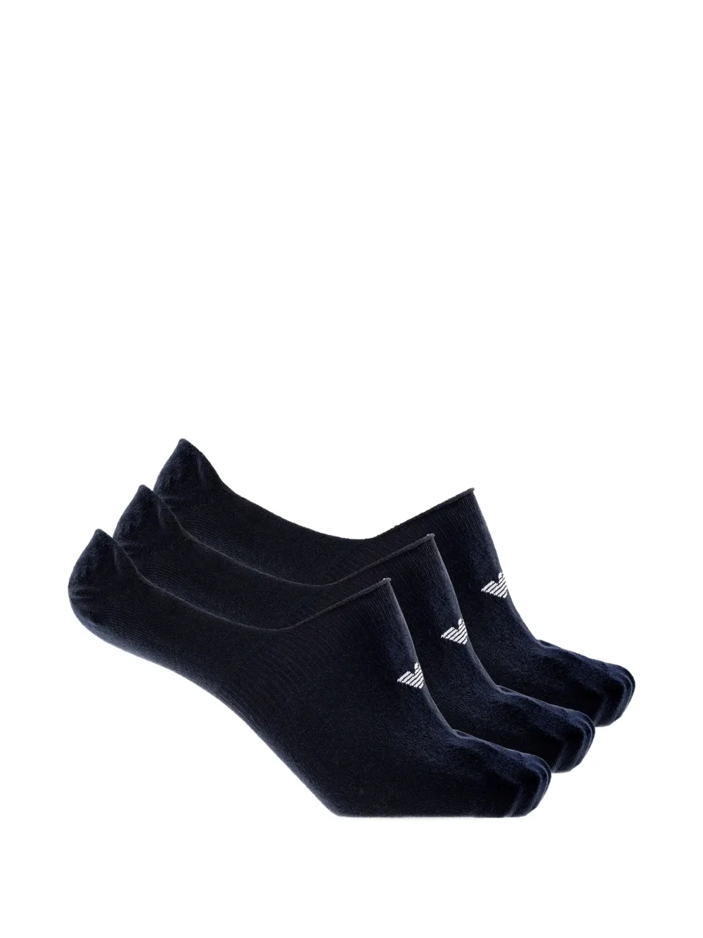 Emporio Armani Calzini con logo (3 pezzi) - Blu