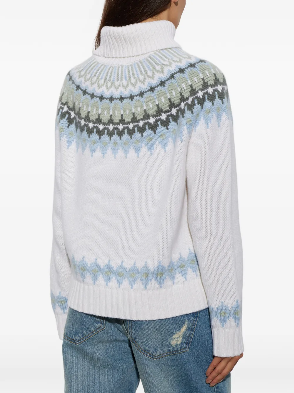 BOGNER Ingrid Fair Isle coltrui Wit