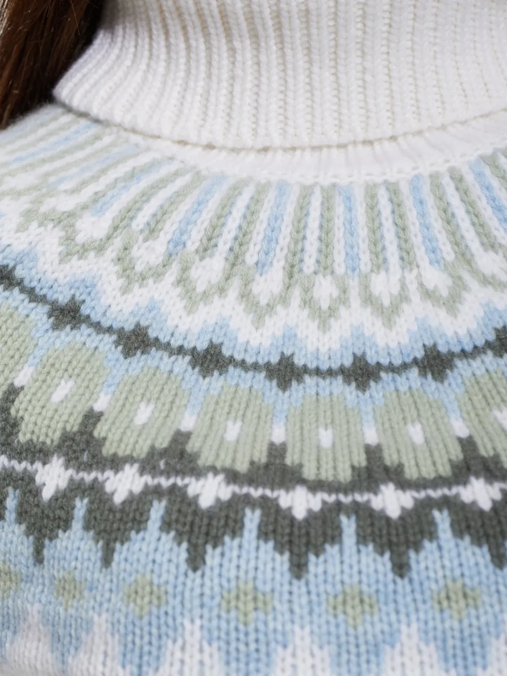 BOGNER Ingrid Fair Isle coltrui Wit