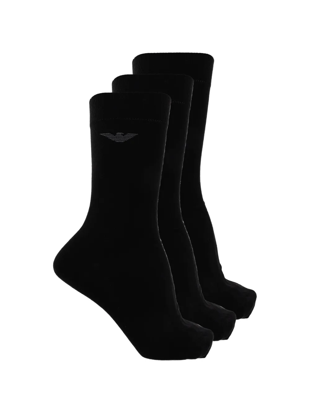 Emporio Armani Calzini con logo (3 pezzi) - Nero