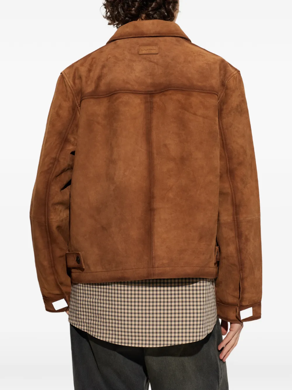 Zadig&Voltaire Loumy leren jack Bruin