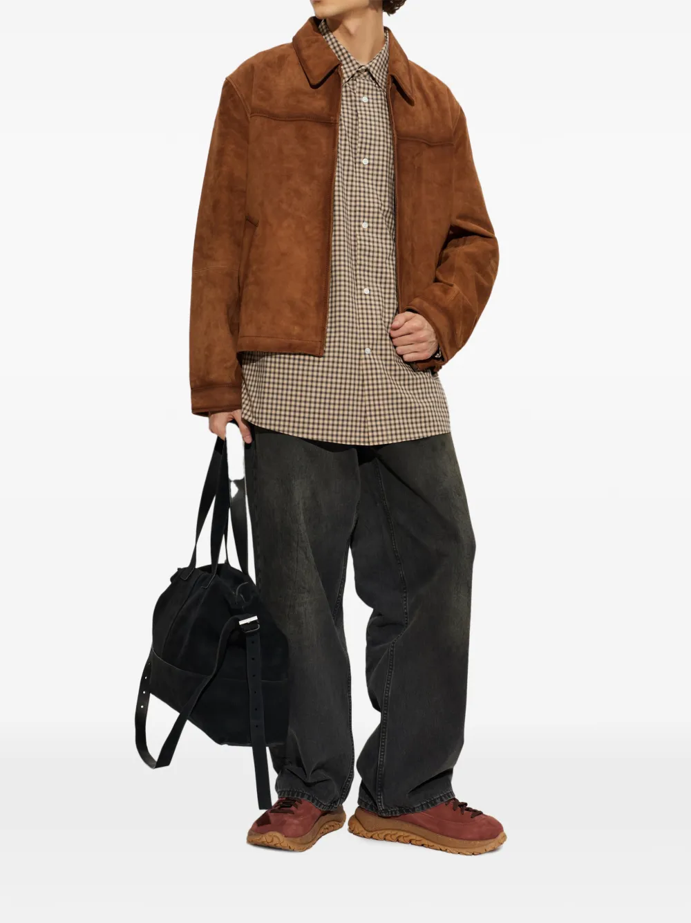 Zadig&Voltaire Loumy leren jack Bruin