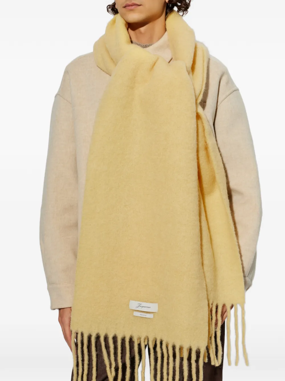 Jacquemus Carro sjaal met franje Geel