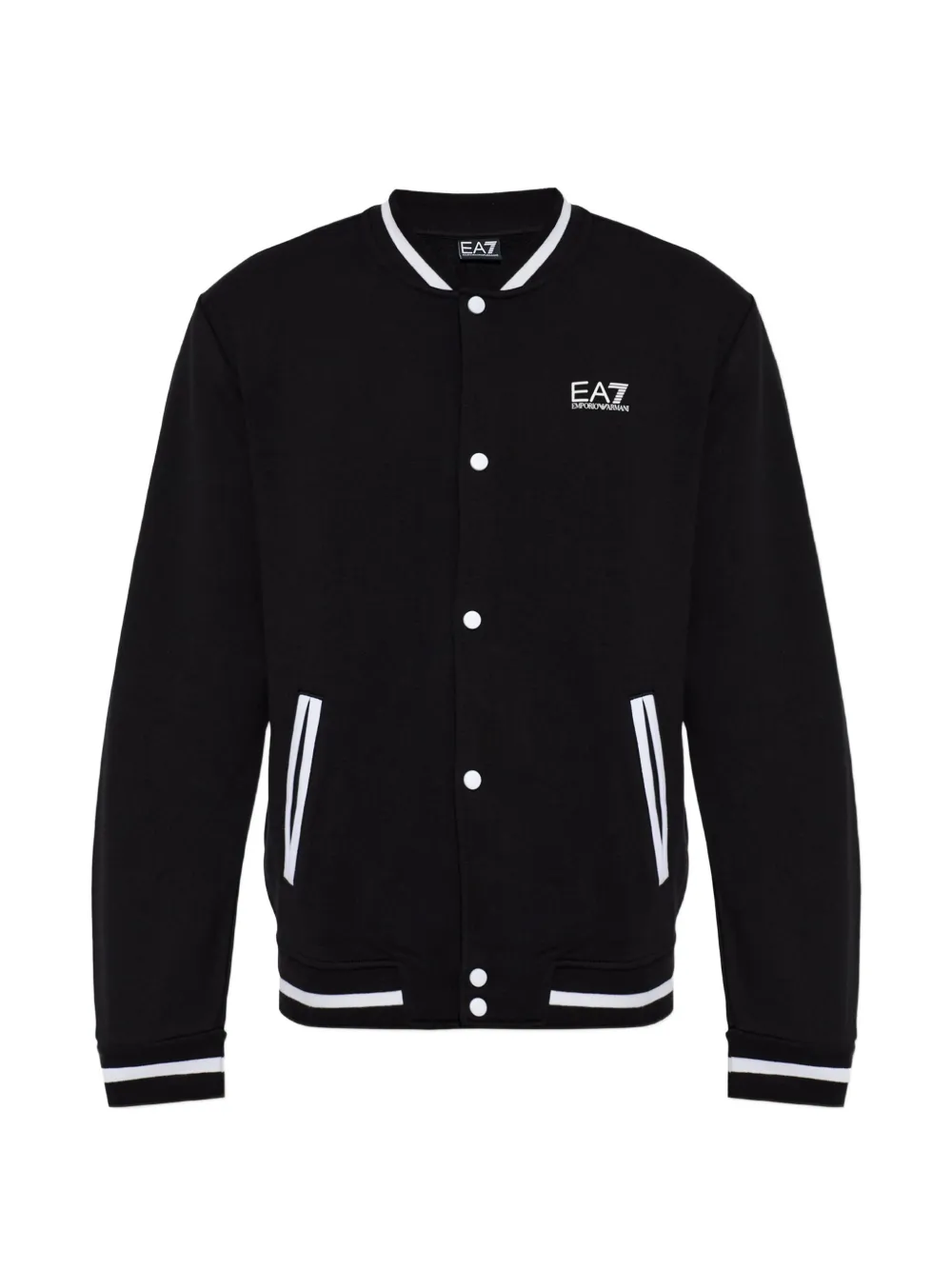 Ea7 Emporio Armani logo-print bomber sweatshirt - Nero