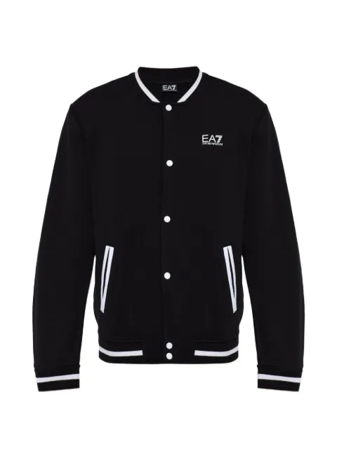 Ea7 Emporio Armani logo-print bomber sweatshirt