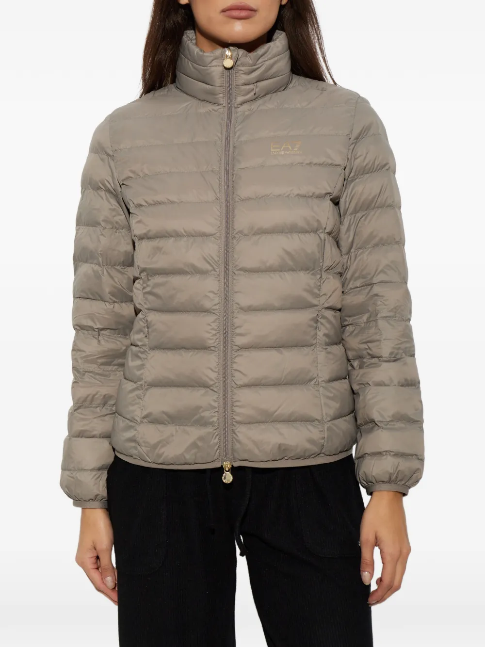 Ea7 Emporio Armani quilted insulated jacket Beige