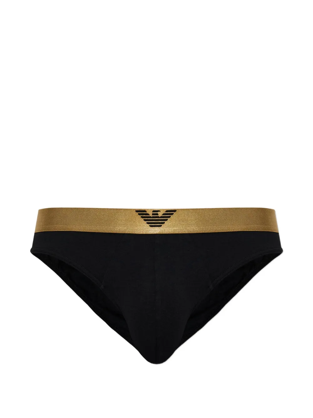 Emporio Armani Slip con banda logata - Nero