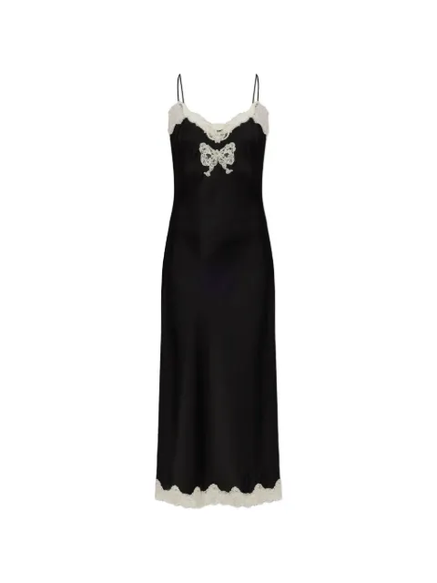 LoveShackFancy Vestido longo Lomira com acabamento de renda