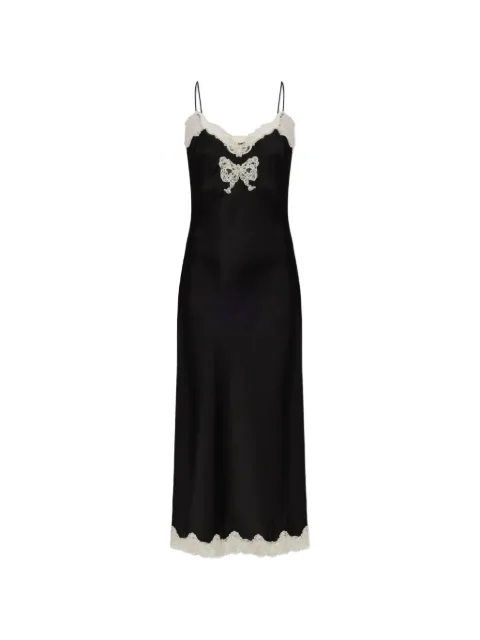LoveShackFancy vestido largo Lomira con ribete de encaje