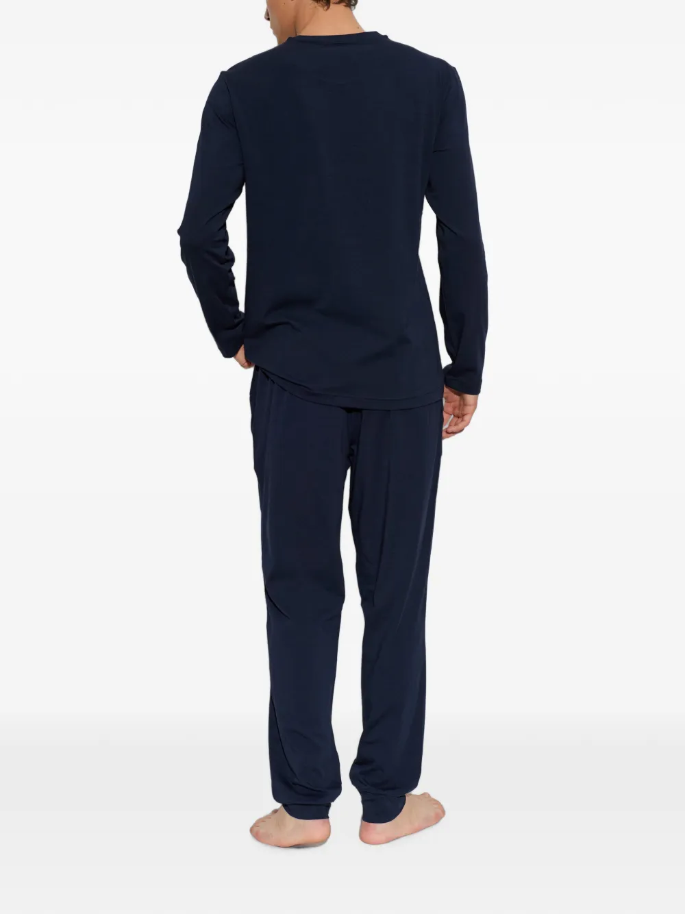 Emporio Armani logo-print pyjamas set Blauw