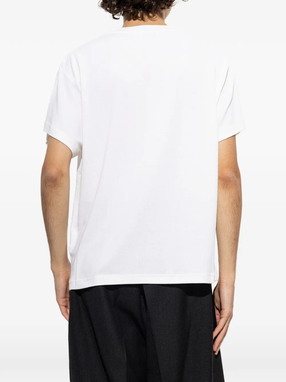 Jil Sander T-shirt met geborduurde stippen Wit