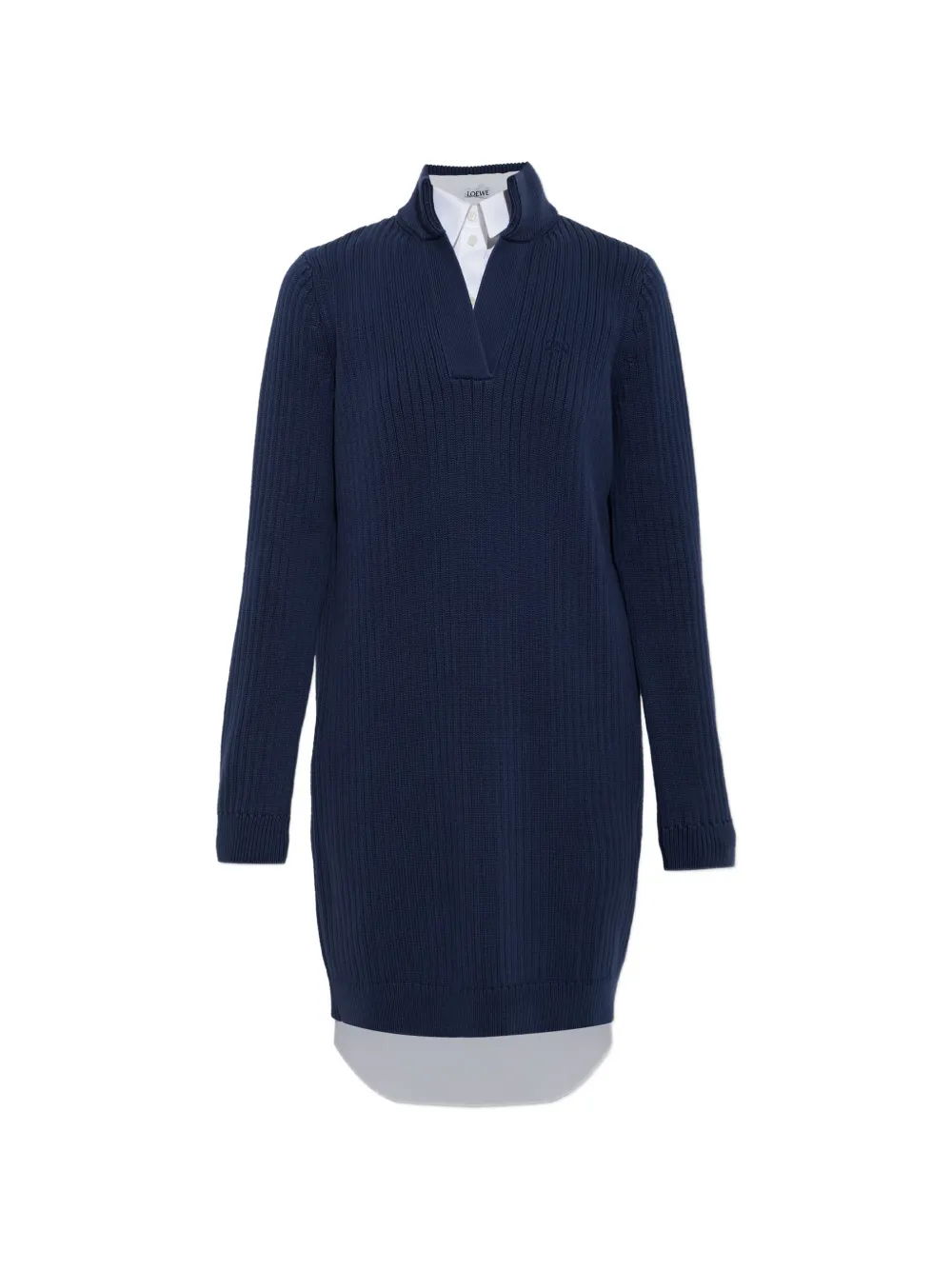 LOEWE ribbed layered mini dress - Blu