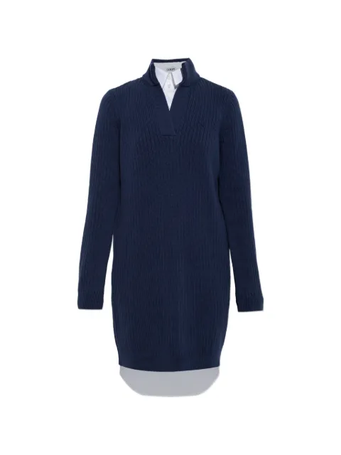 LOEWE ribbed layered mini dress