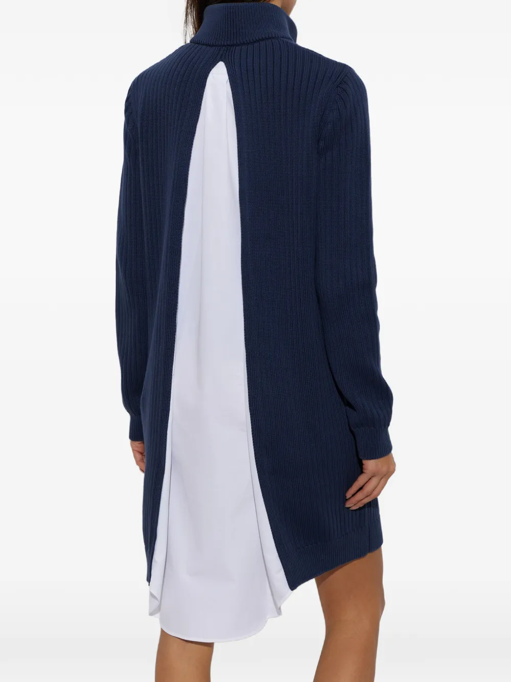 LOEWE ribbed layered mini dress Blauw