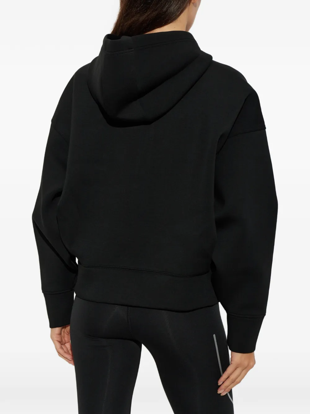adidas by Stella McCartney Hoodie met logoprint en rits Zwart