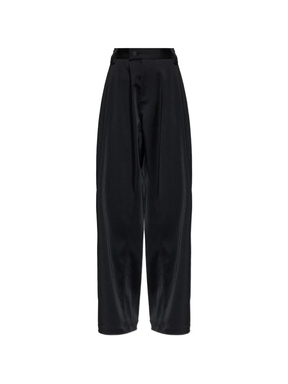 The Mannei Pleated Wide-leg Trousers In Black