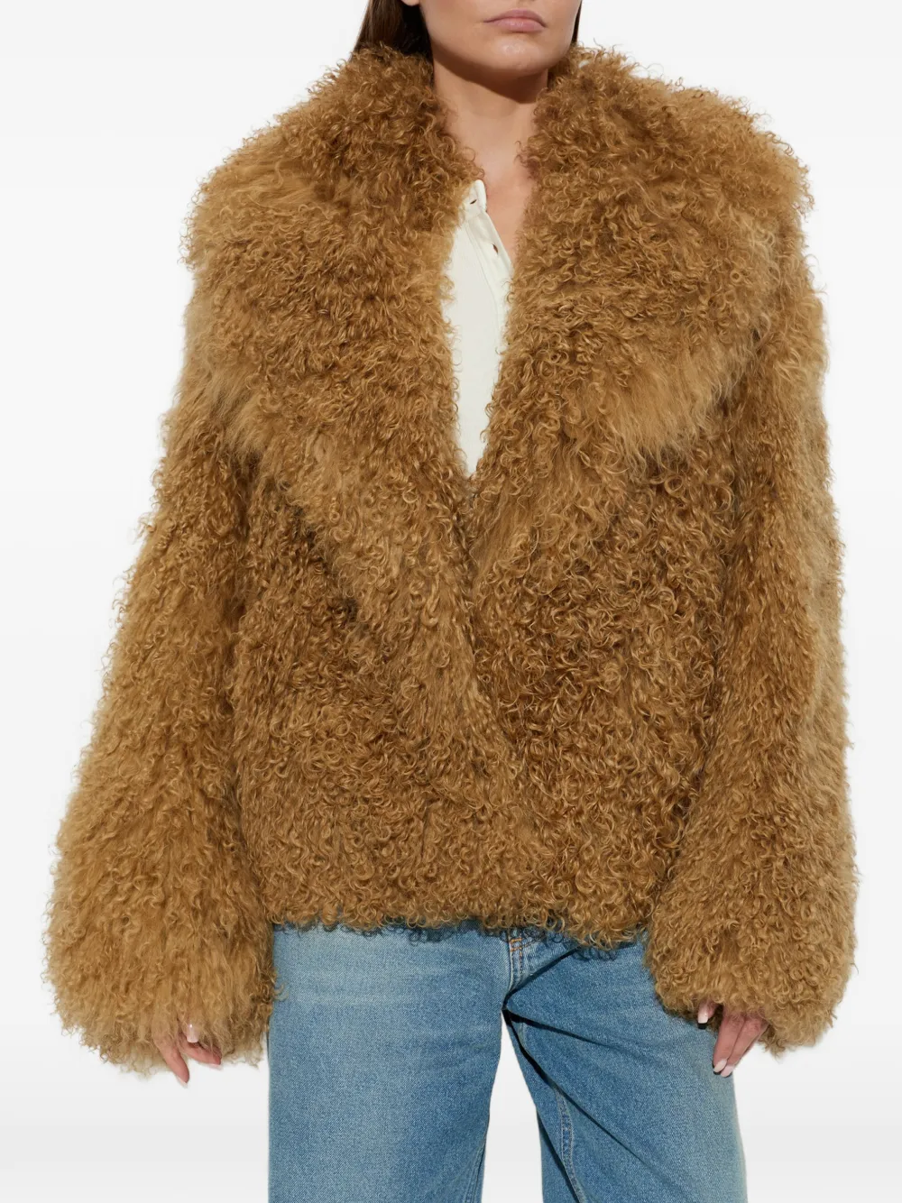 STAND STUDIO West shearling jas Bruin