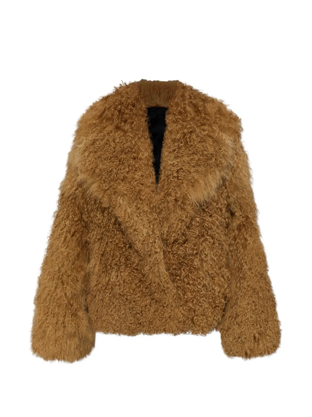 STAND STUDIO West shearling coat - Marrone