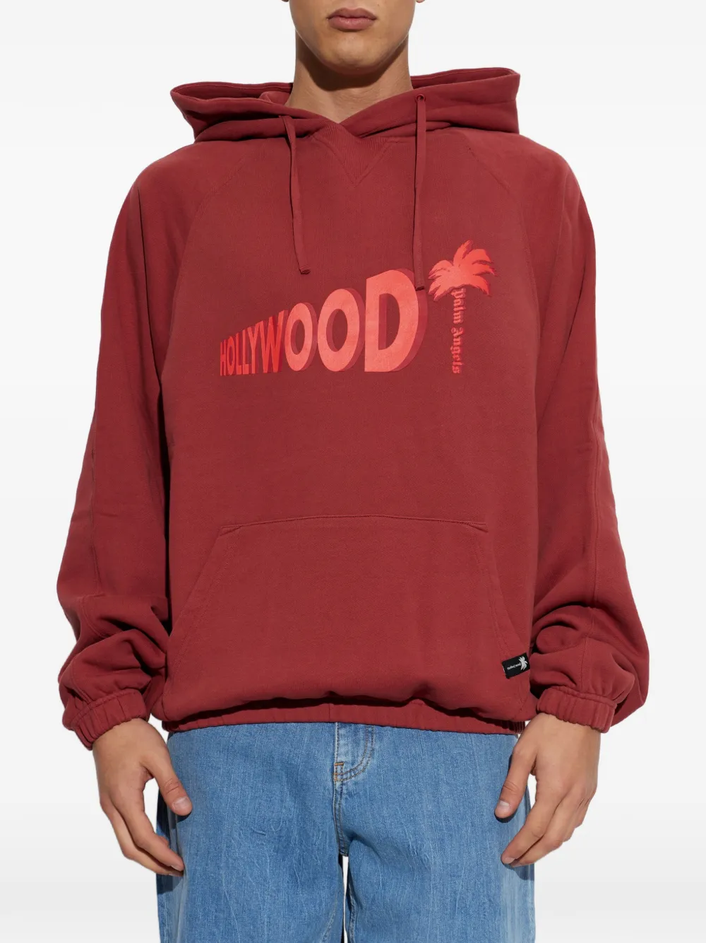 Palm Angels Sunset Blvd Palm ruimvallende hoodie Rood
