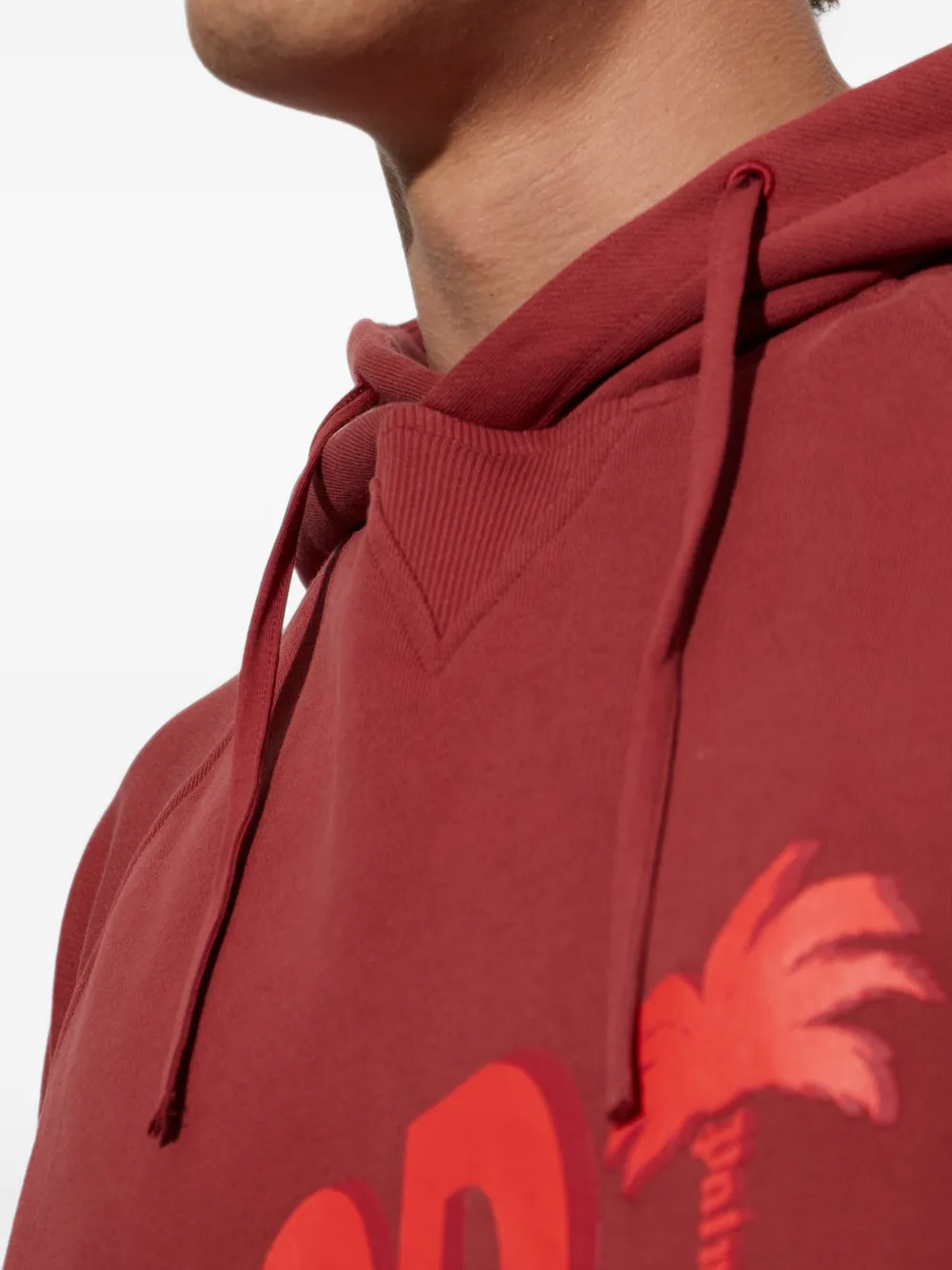 Palm Angels Sunset Blvd Palm ruimvallende hoodie Rood