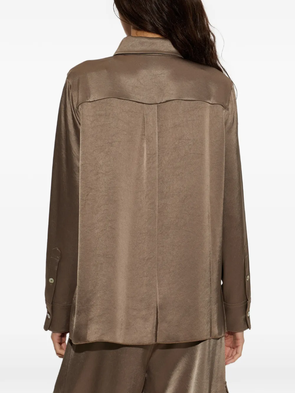 Citizens of Humanity Tullah Japanese Hammered satin shirt Bruin