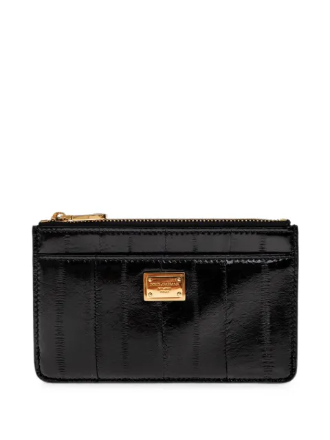 Dolce & Gabbana logo-plaque leather card holder