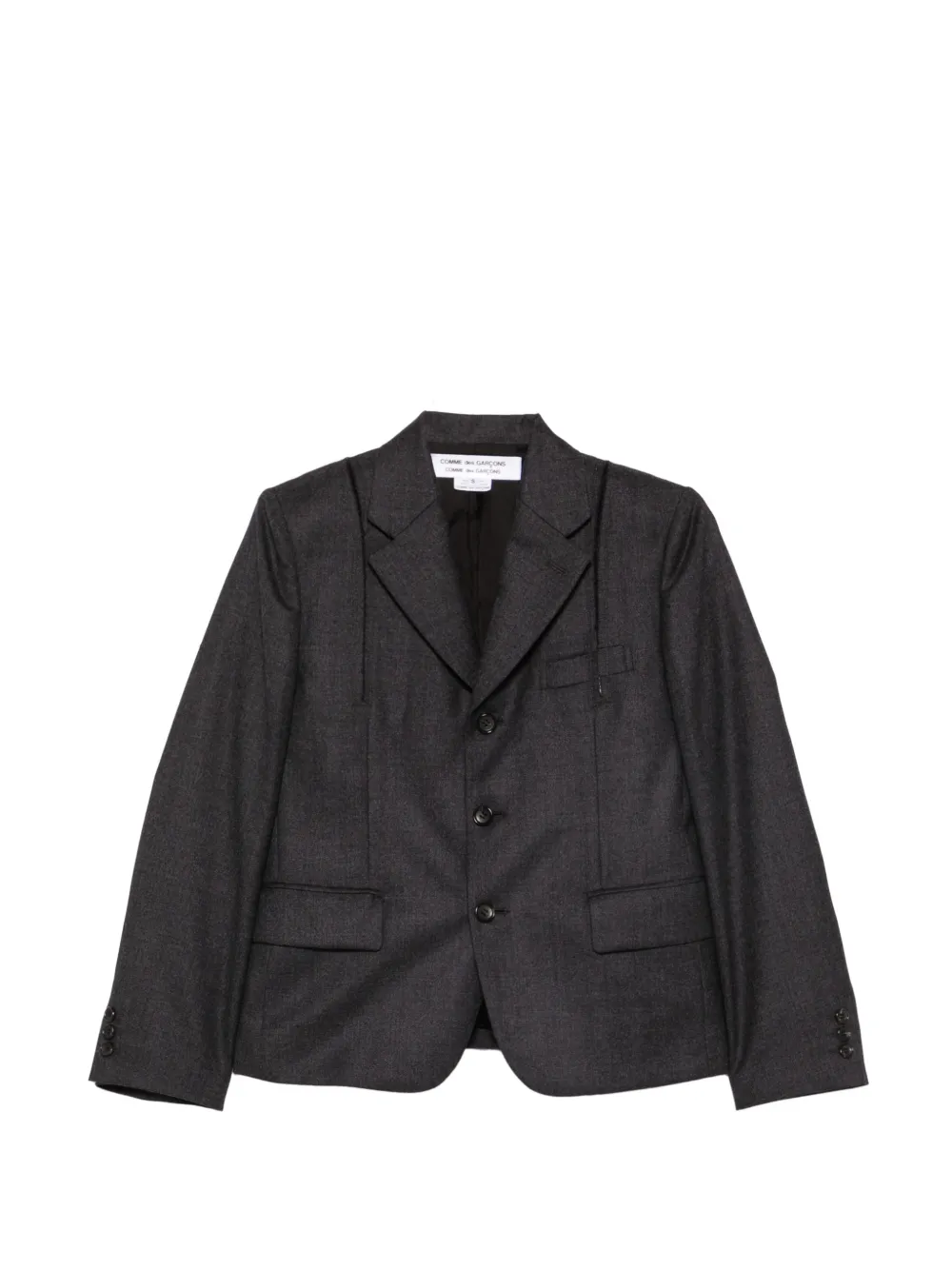 Comme Des Garçons Comme Des Garçons notched-lapels single-breasted blazer - Grey