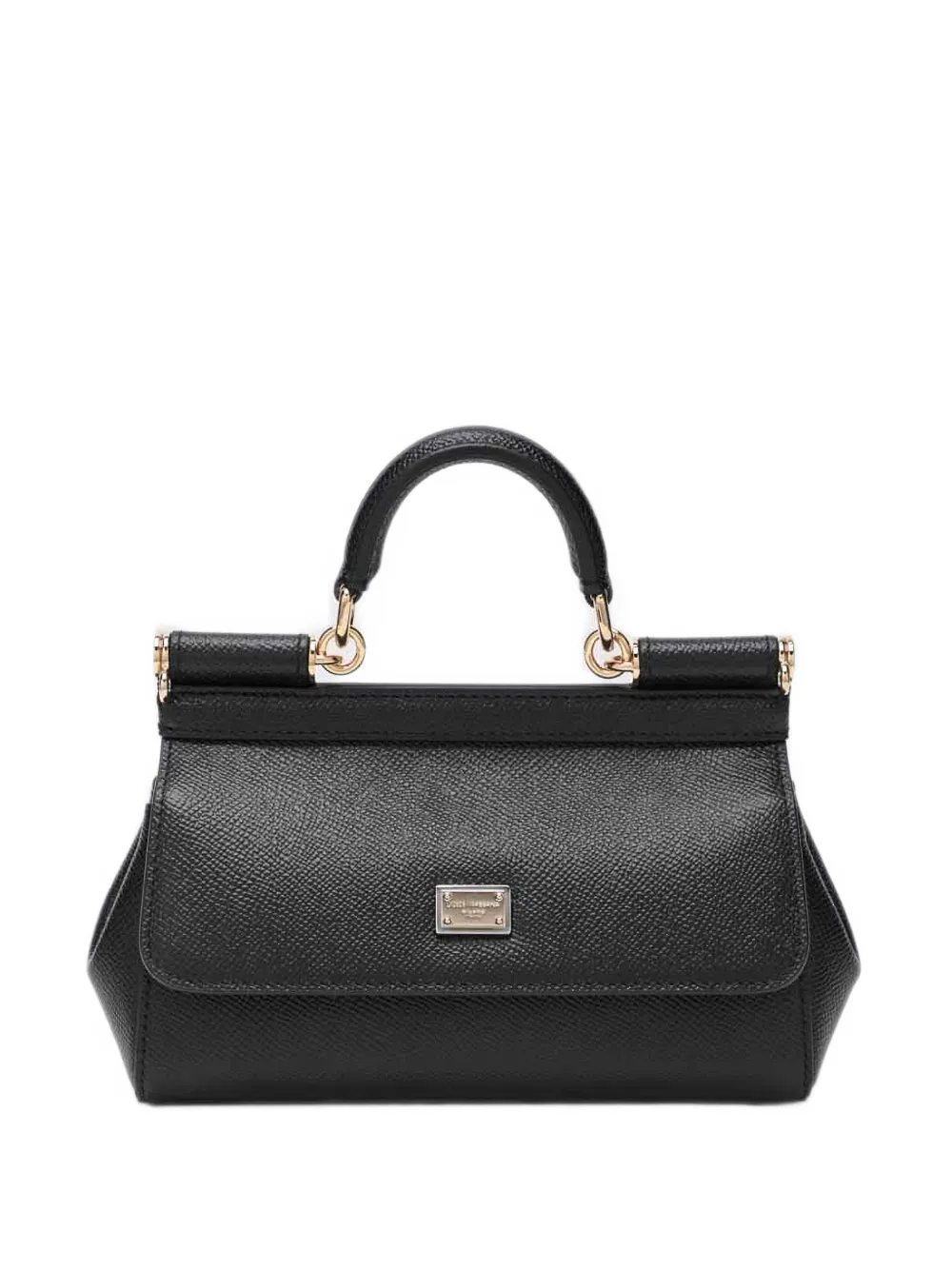 Dolce & Gabbana sac à main Sicily médium en dauphine - Noir