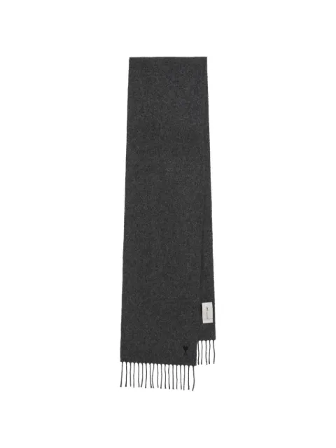 AMI Paris Ami de Coeur embroidered scarf