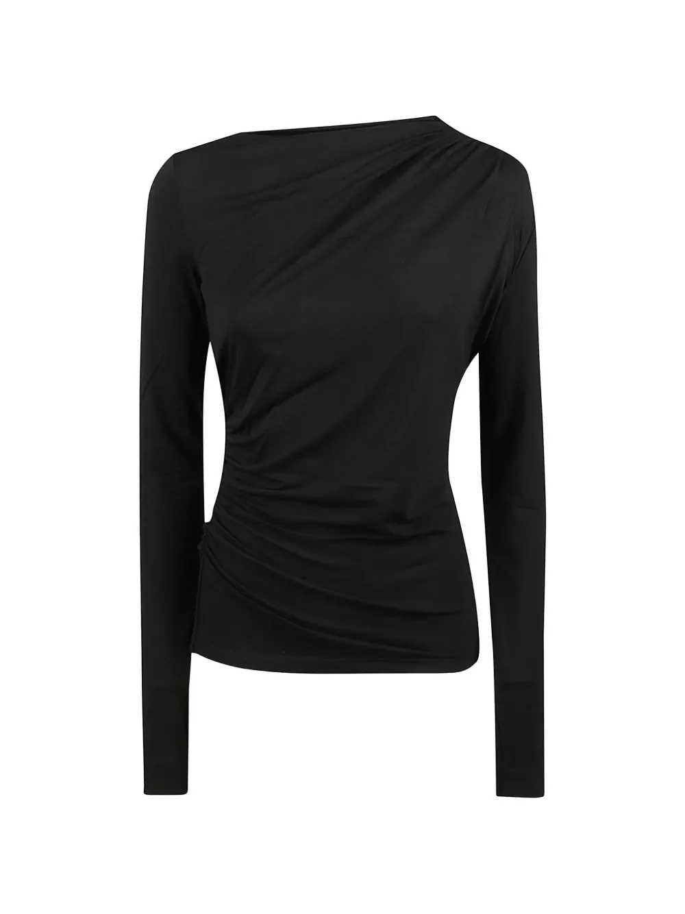 Patrizia Pepe long-sleeve gathered top - Noir Patrizia Pepe long-sleeve gathered top - Noir
