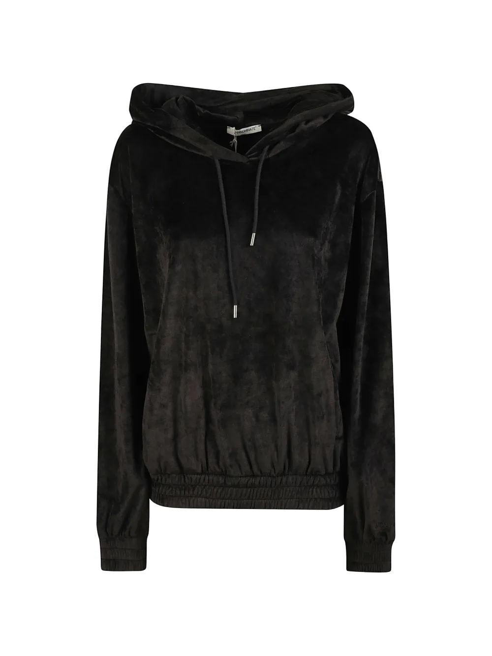 HINNOMINATE Felpa velour drawstring hoodie - Schwarz