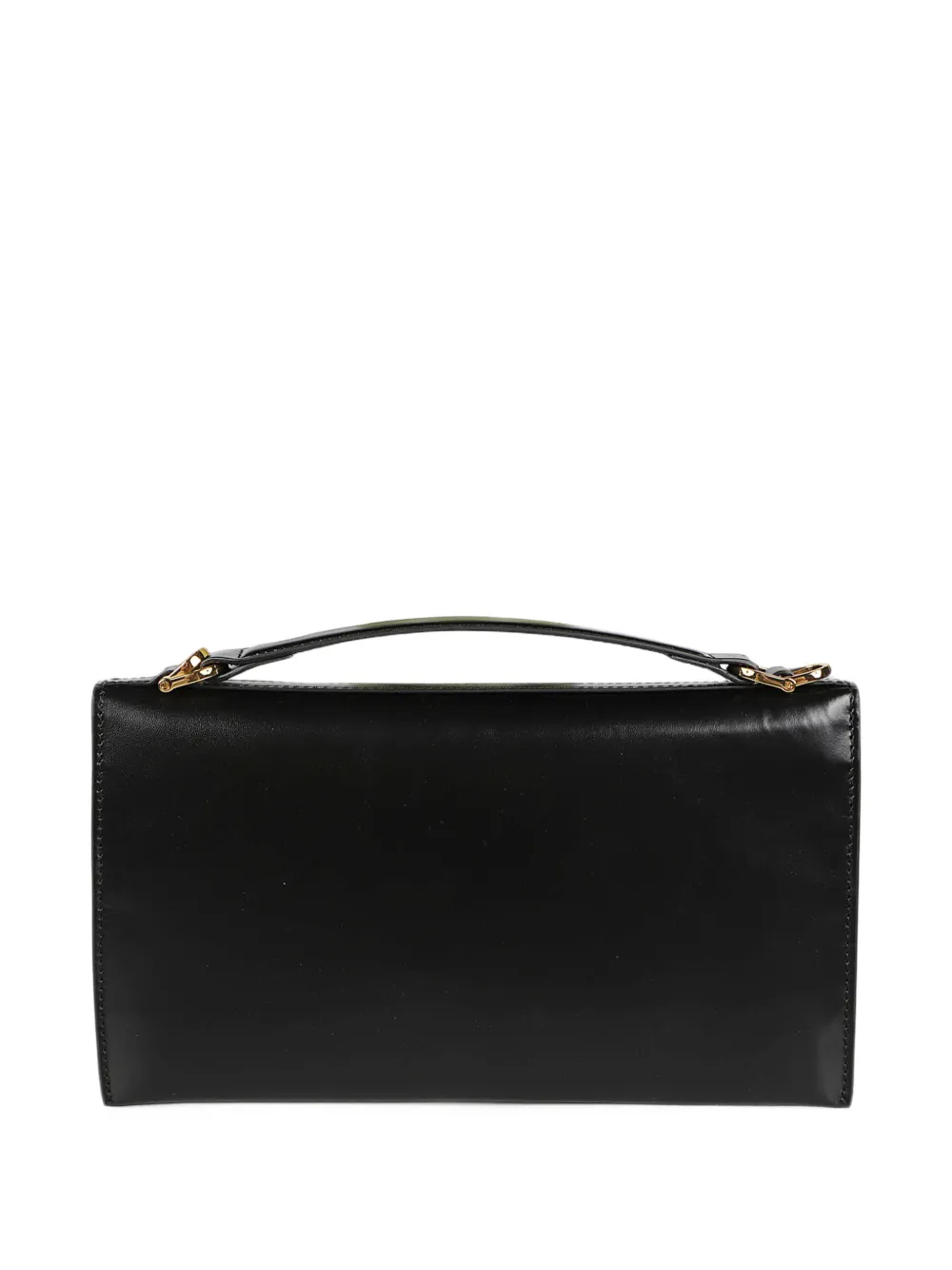Patrizia Pepe Fly leather clutch bag Zwart