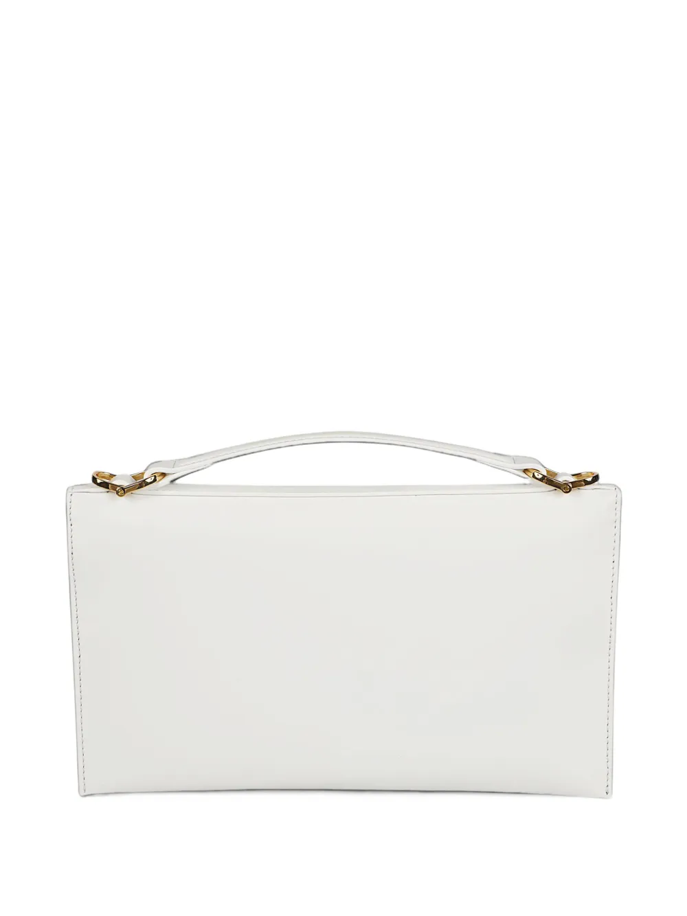 Patrizia Pepe Fly leather clutch bag Wit