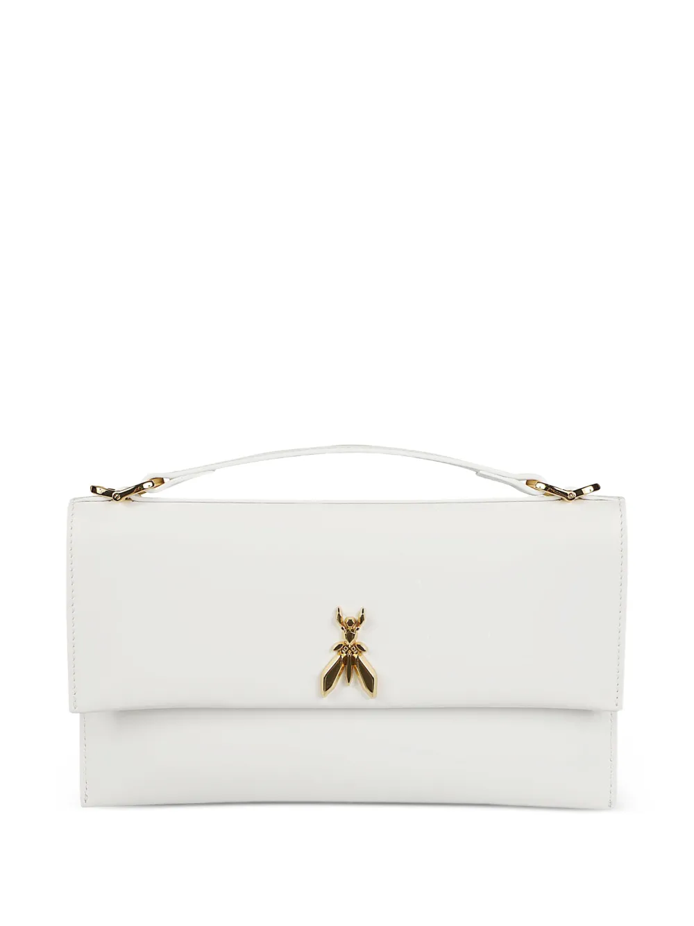 Patrizia Pepe Fly leather clutch bag Wit