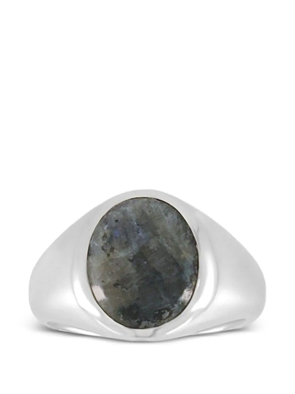 Tom Wood Lizzie larvikite ring - Silber