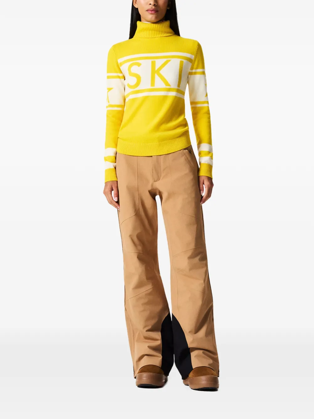 Perfect Moment Schild merino wool sweater Geel