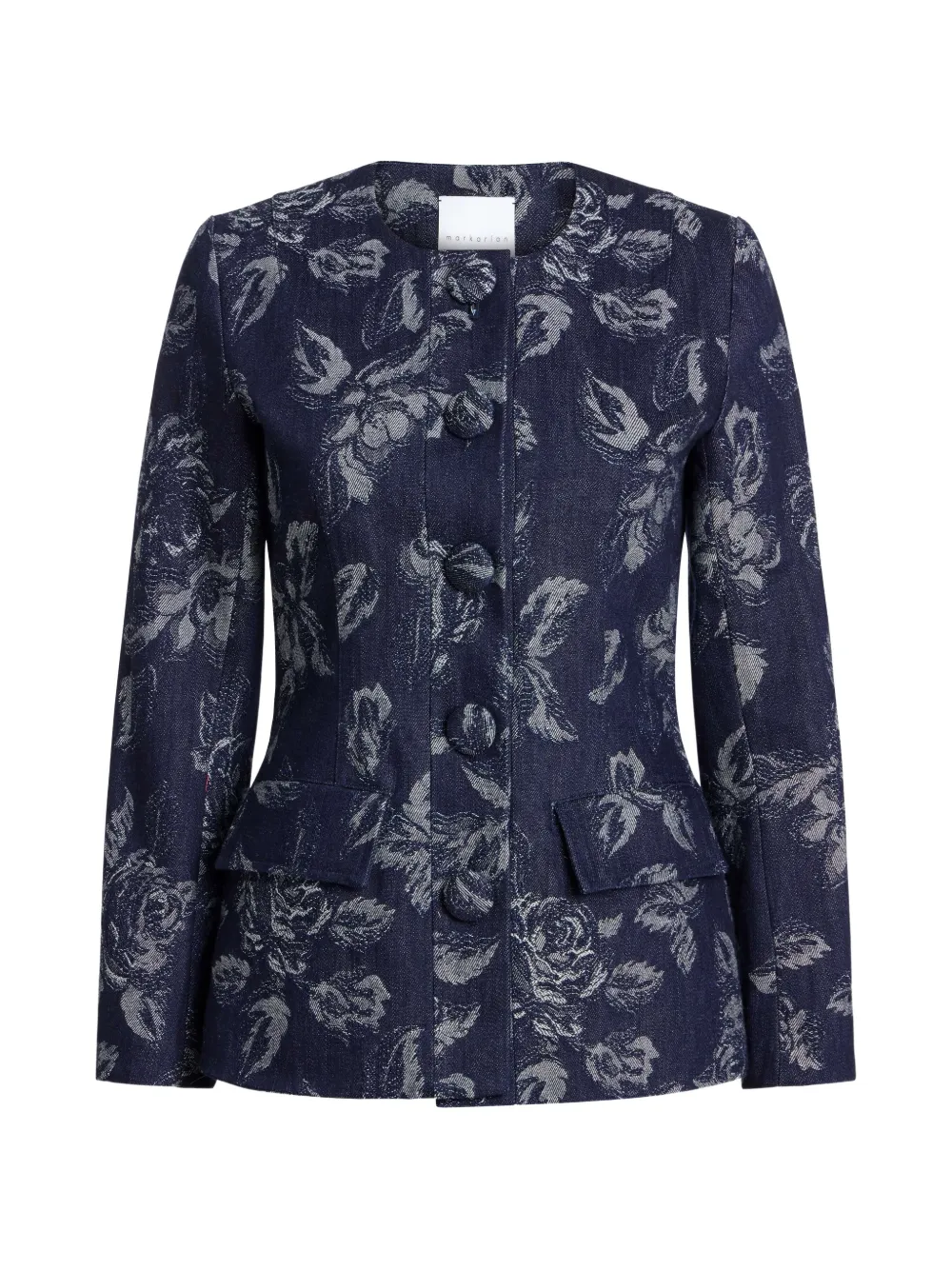 Markarian Savane floral-print denim blazer - Bleu Markarian Savane floral-print denim blazer - Bleu
