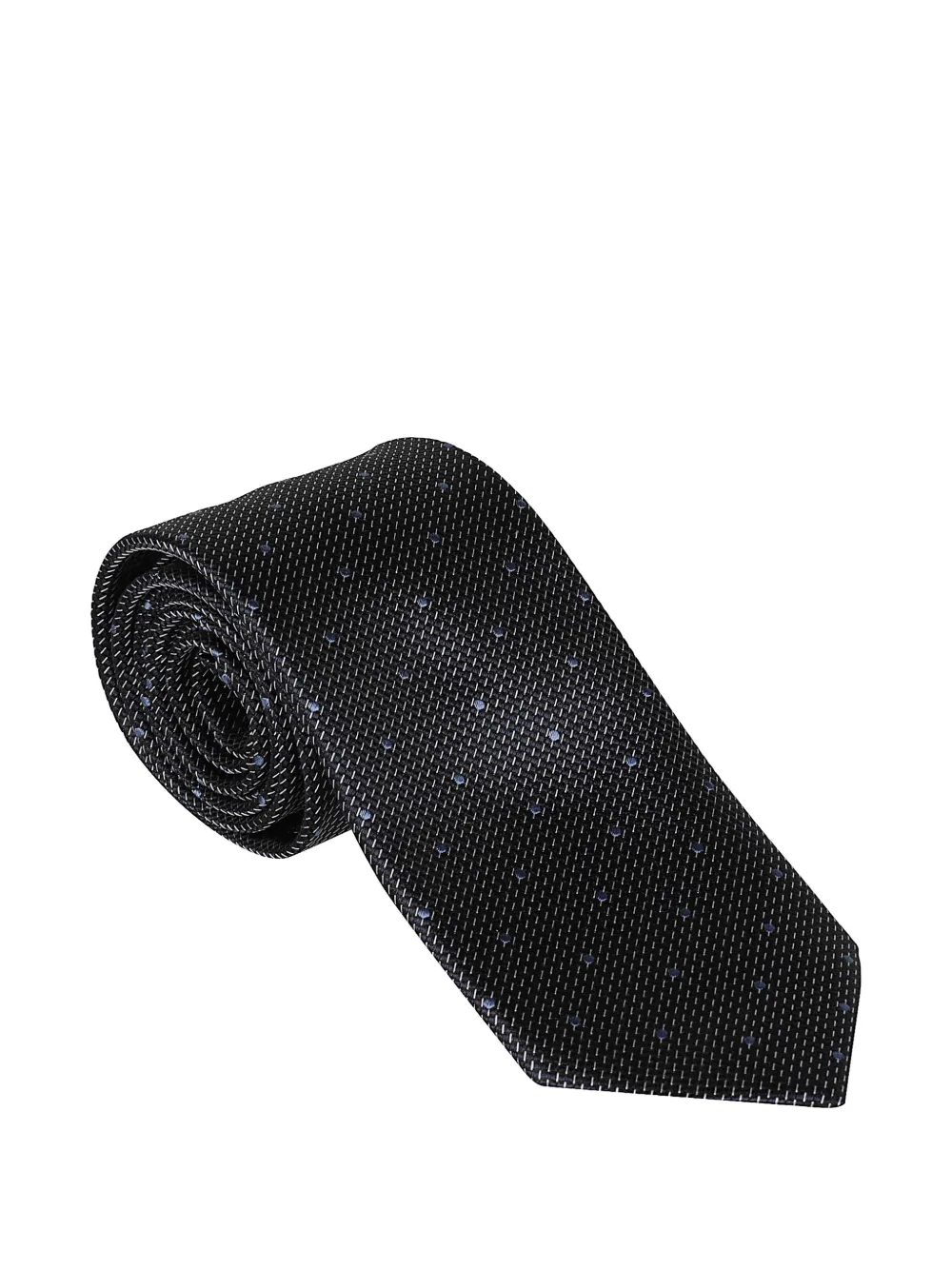 Zegna polka-dot silk tie Zwart