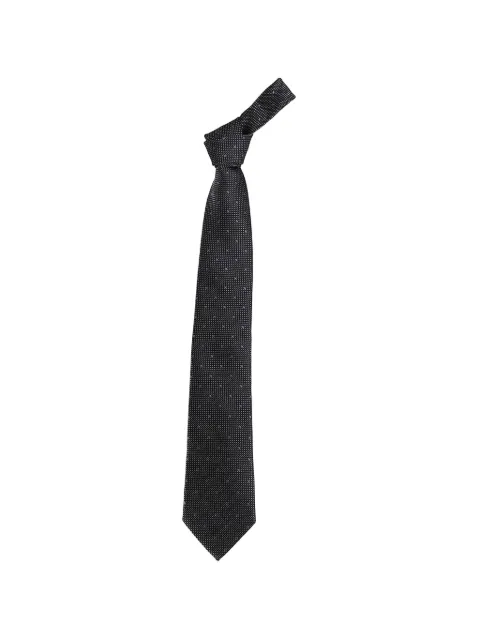 Zegna corbata de seda con estampado de lunares