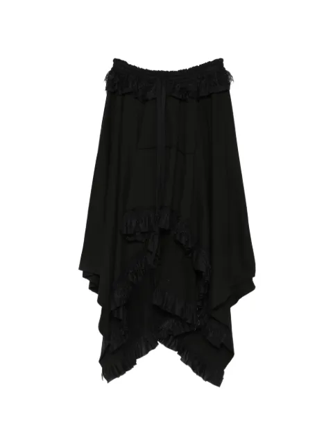Ann Demeulemeester jupe mi-longue à ornements en dentelle