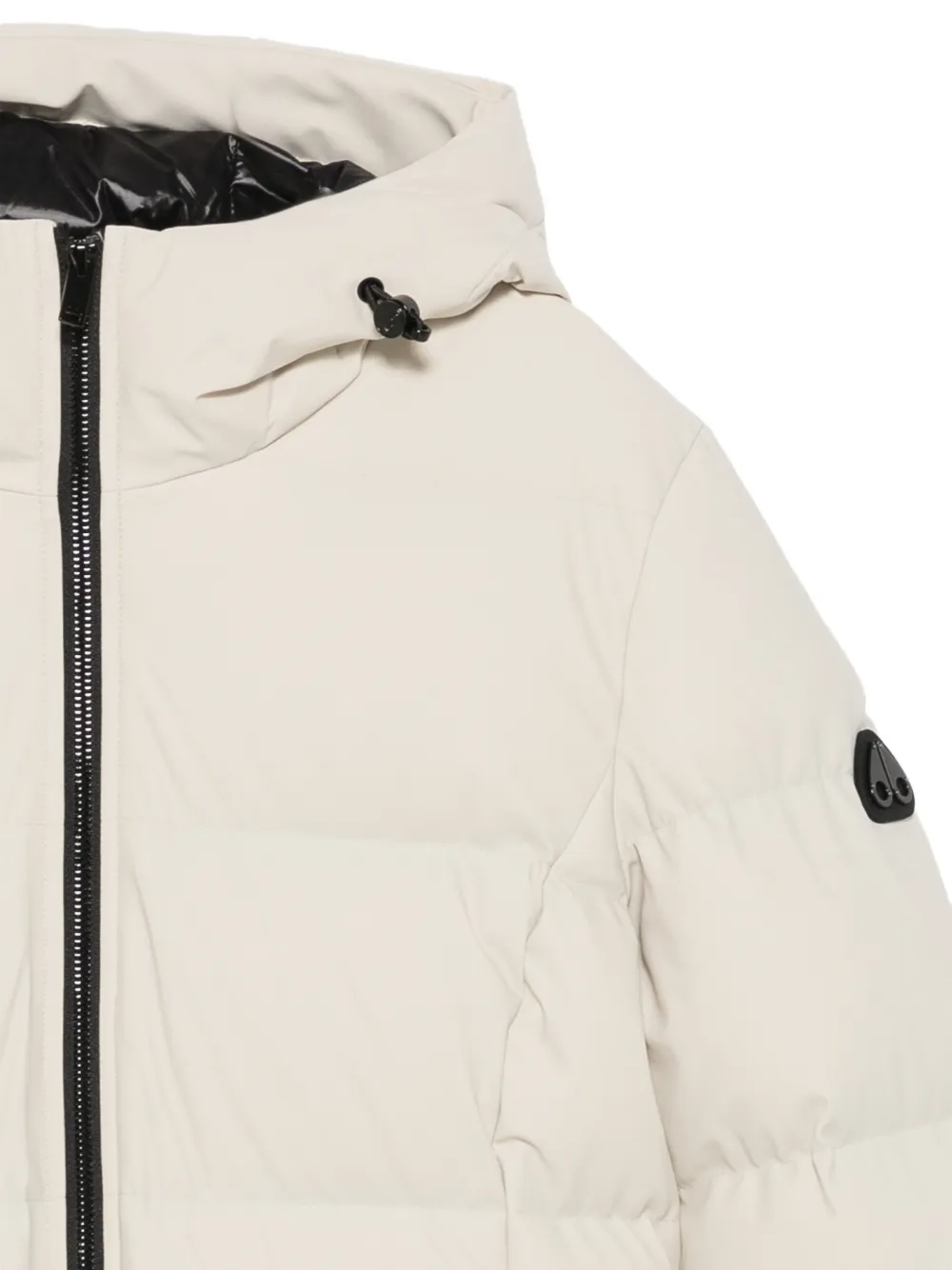 Moose Knuckles quilted hooded jacket Beige