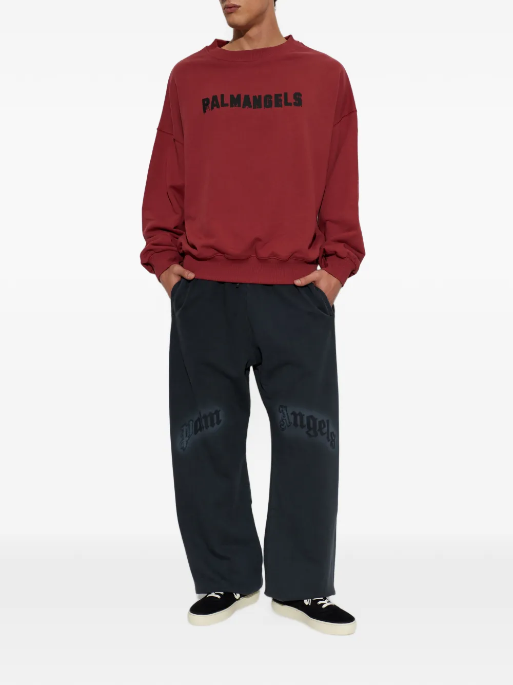 Palm Angels Palm Hills sweater met logo-print Rood