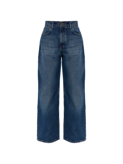The Mannei faded-effect button-detail jeans