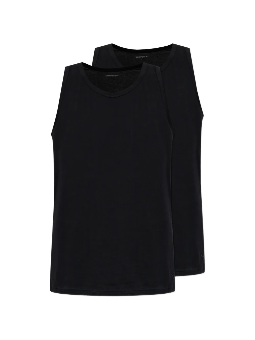Emporio Armani Canotta smanicata con logo (2 pezzi) - Nero